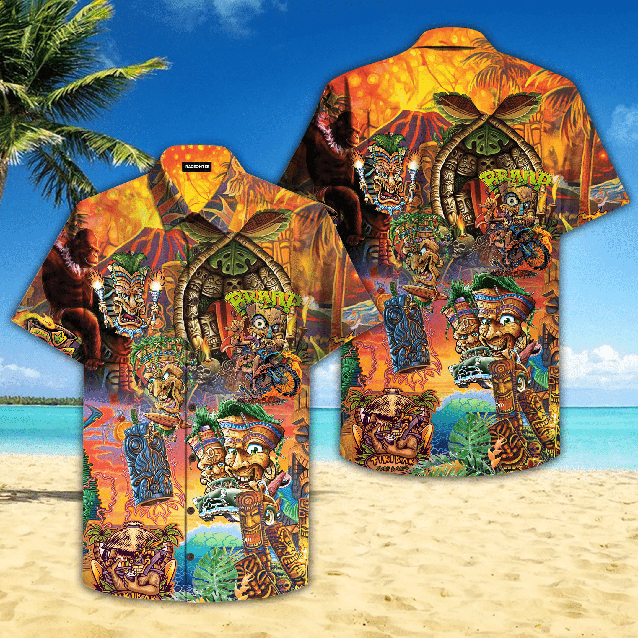 Aloha Tiki Funny Hawaiian Shirt  Unisex  Adult  HW4661 - 1