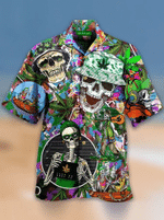 Skull Hippie Hawaiian Shirt  Unisex  Adult  HW4088 - 1