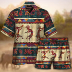Native American Colorful Hawaiian Shirt Set  Unisex  HS1037 - 1