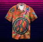 Love Peace And Music  Hawaiian Shirt  Unisex  Adult  HW4493 - 1