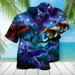 Mysterious Winged Cats Hawaiian Shirt  Unisex  Adult  HW3496 - 1