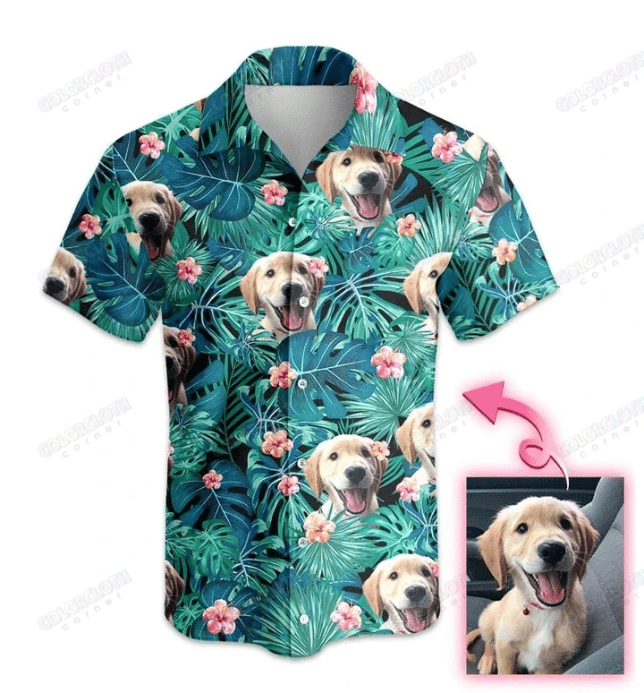 Custom Hawaiian Aloha Shirts Tropical Dog With Photo HT030604 - 1