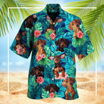 Dachshund Tropical Leaves Hawaiian Shirt - 1