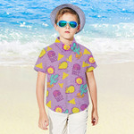 Taco Bell Kids Hawaiian Shirt Boys Hawaiian Aloha Shirt Gift for Little Boys - 1
