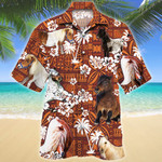 Miniature Horse Red Tribal Pattern Hawaii Shirt - 1