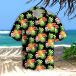 Pineapples Hibiscus Tropical Hawaii Shirt - 1