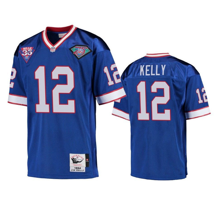 Buffalo Bills Jim Kelly Royal Vintage Replica Jersey Mens NFL Jersey - 1