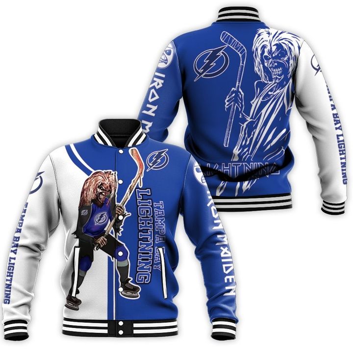 Tampa Bay Lightning And Zombie For Fans Baseball Jacket - 1