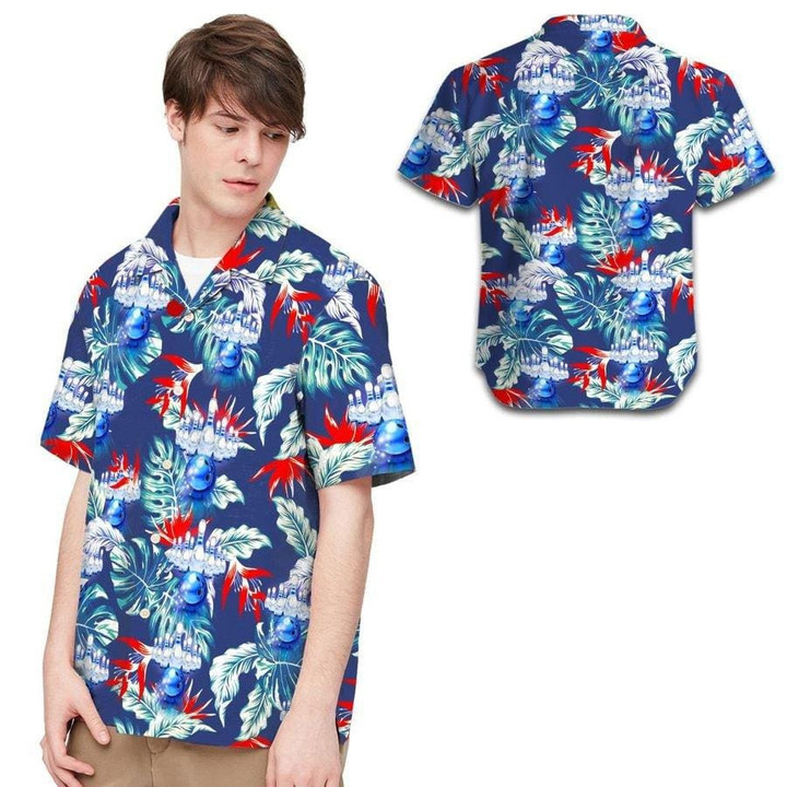 Hawaiian Aloha Shirts Bowling Tropical Leaves - 1