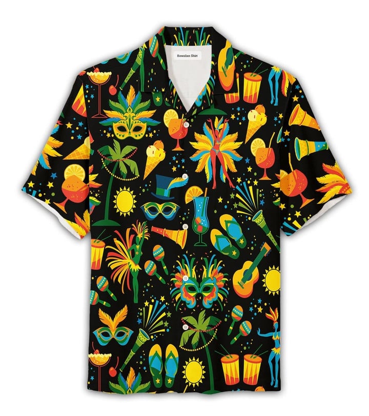 Festival Tropical Mardi Grass Aloha Hawaiian Shirts DH - 1