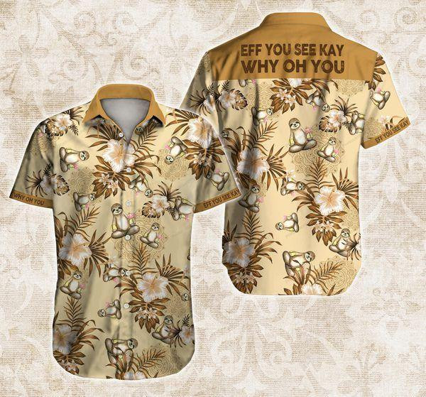 Sloth Hawaiian Shirt  Unisex  Adult  HW1091 - 1