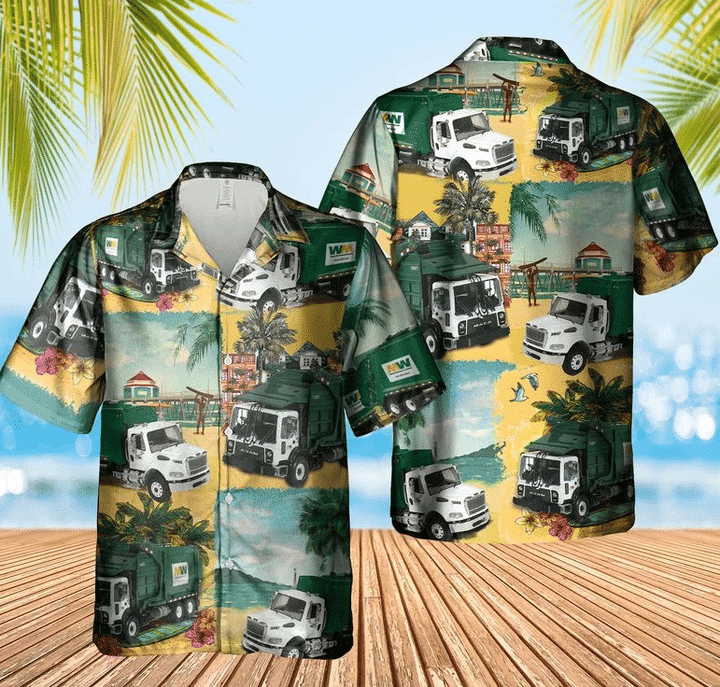 US Waste Collector Garbage Hawaiian Shirt  Unisex  Adult  HW5930 - 1