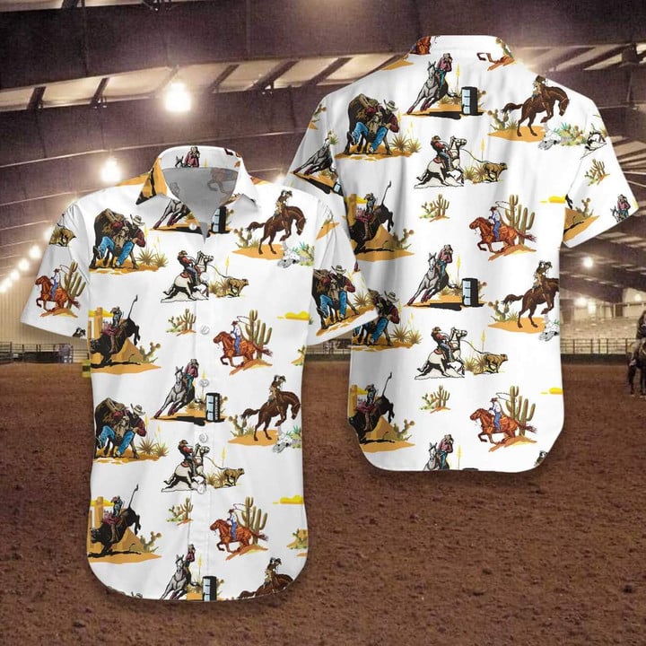 Rodeo Seamless Pattern Hawaiian Shirt  Unisex  Adult  HW5607 - 1