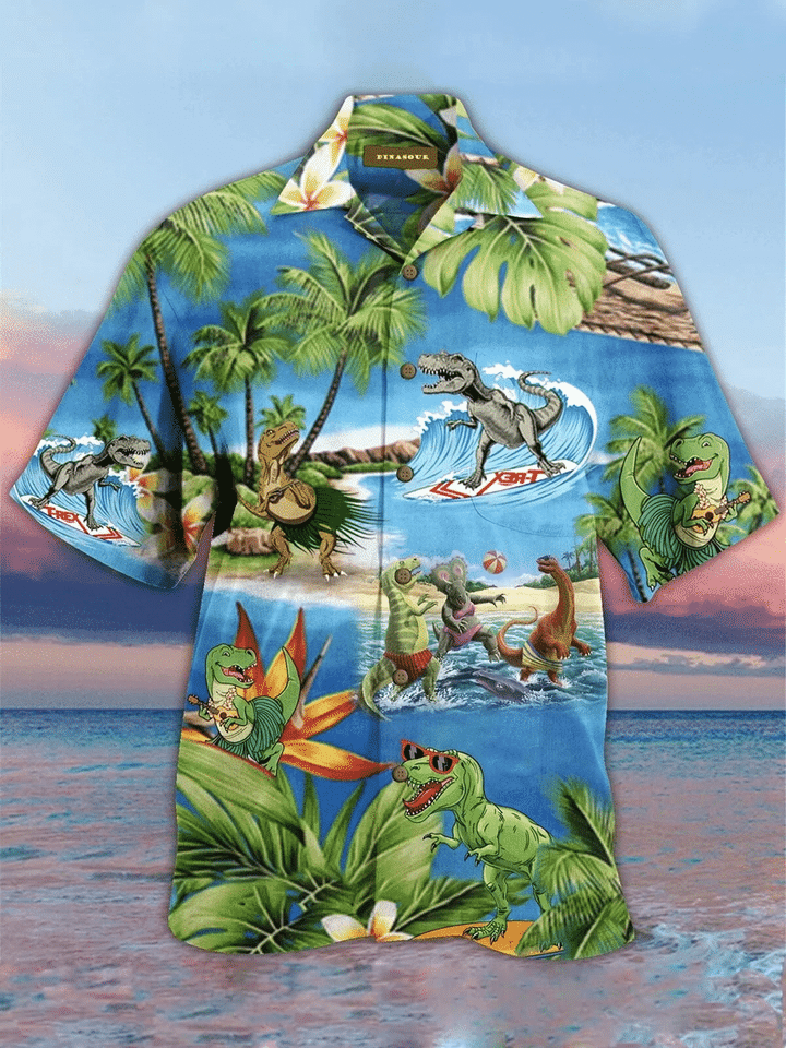 Dinasour Hawaiian Shirt  Unisex  Adult  HW4333 - 1