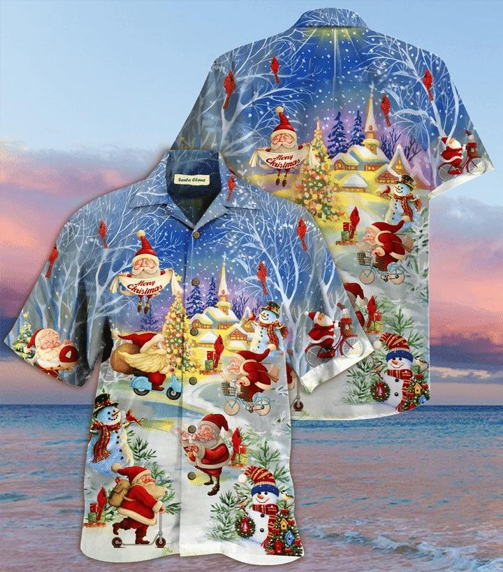 Stay Cool Santa Claus Hawaiian Shirt  Unisex  Adult  HW1750 - 1