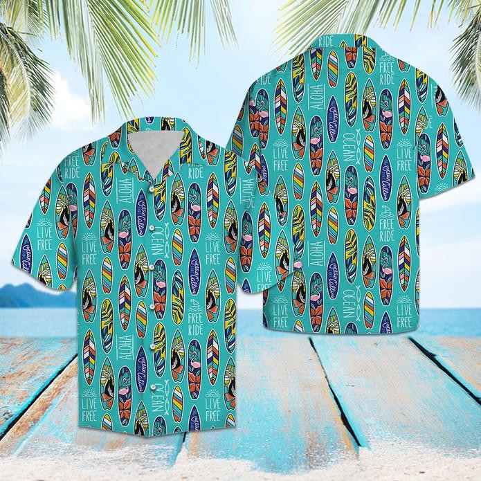 Surfboard Ocean Hawaiian Shirt  Unisex  Adult  HW5567 - 1