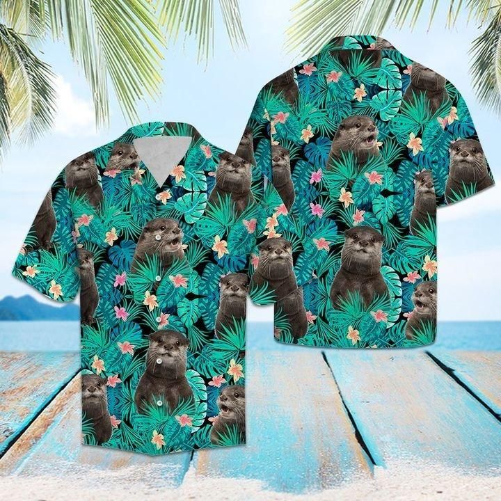 Otter Tropical Hawaiian Shirt  Unisex  Adult  HW1574 - 1