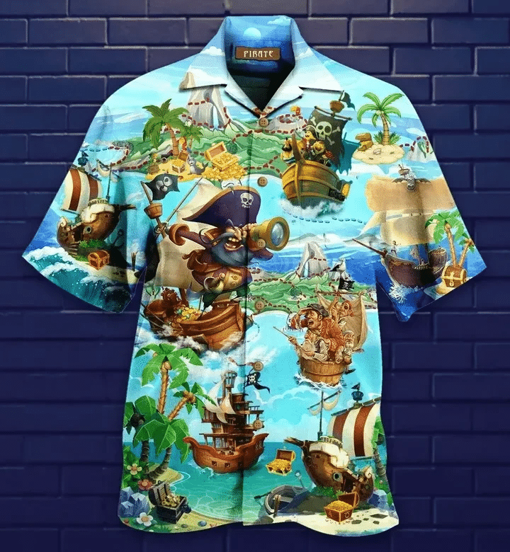 Pirate Its Time Of Treasure Hawaiian Shirt  Unisex  Adult  HW4589 - 1