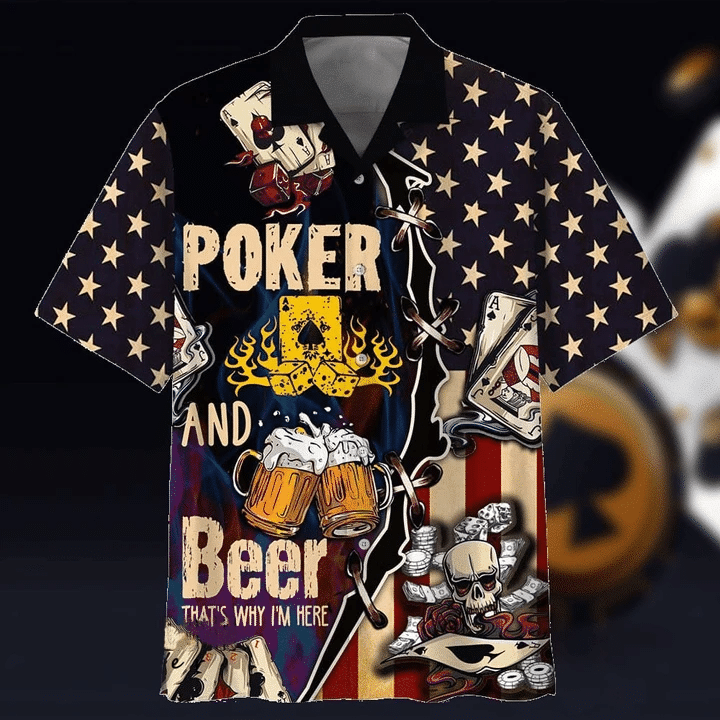 Poker Player Hawaiian Shirt  Unisex  Adult  HW4040 - 1