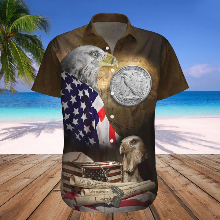 Eagle We The People Hawaiian Shirt  Unisex  Adult  HW5257 - 1