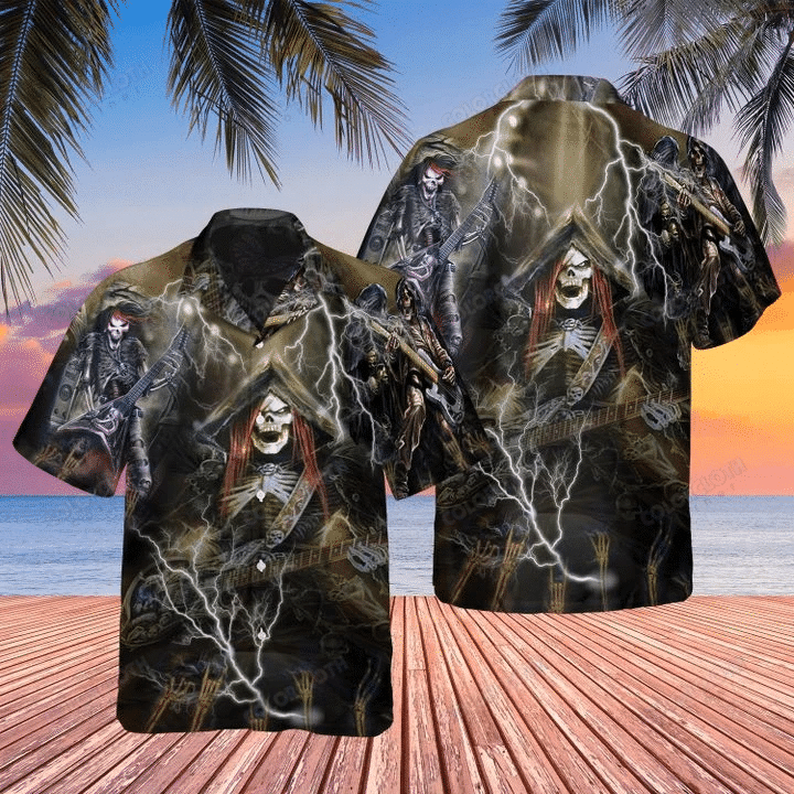 Amazing Guitar Skull Hawaii Shirts TV032328 - 1