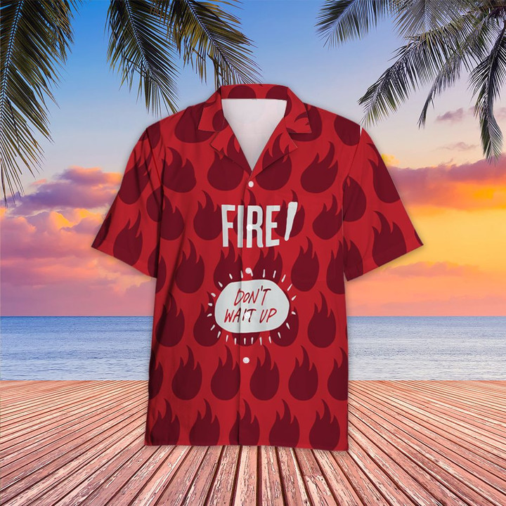 Taco Bell Fire Dont Wait Up Hawaiian Shirt Red Taco Bell Button Up Aloha Shirt - 1