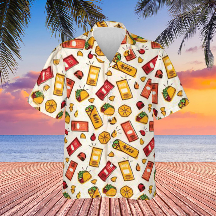 Taco Bell Hawaiian Shirt Taco Bell Button Up Shirt Family Beach Clothing Ideas - 1