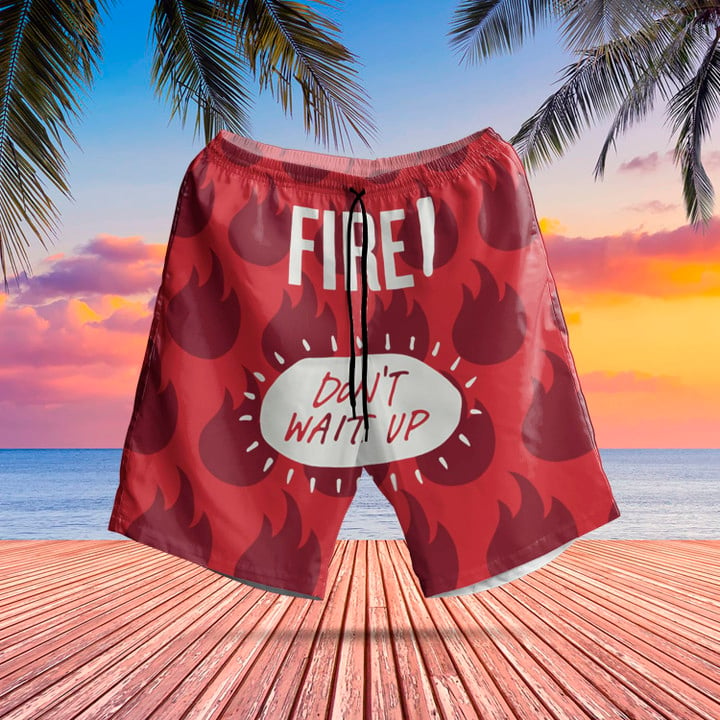 Taco Bell Fire Dont Wait Up Hawaiian Shorts Mens Swim Trunks Swim Shorts Taco Gift Ideas - 1