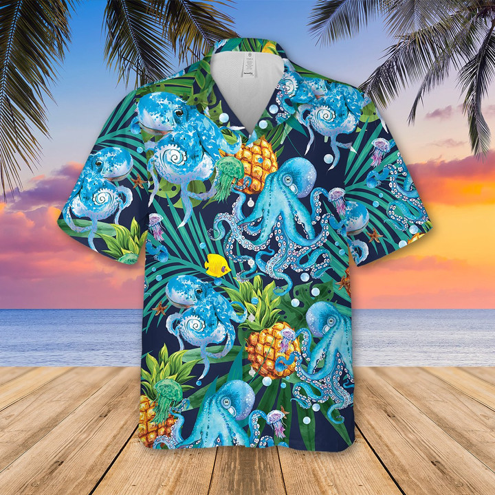Octopus Hawaiian Beach Shirt 04 - 1