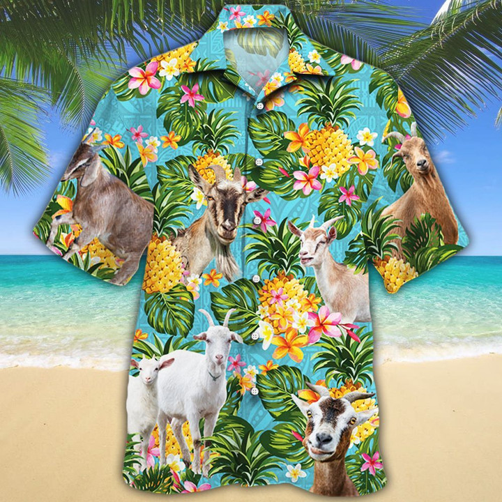 Goat Lovers Pineapple Hawaiian Shirt - 1