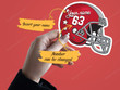 Personalized Football Helmet Sticker