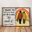 Personalized I Want To Hold Your Hand LGBT Couple Poster