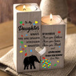 To My Daughter Autism Awareness Candle Holder