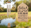Listen and Know I Am Near Wind Chime, Personalized Wind Chime, Remembrance Wind Chime, Memorial Tribute Wind Chime, Bereavement Gift