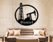 Custom Metal Name Sign, Oil Rig, Oil Field, Offshore Custom Sign, Unique, Toolpusher, Driller, Derrickhand, Motorman, Roughneck, Roustabout