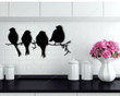 Metal Bird Wall Art, Birds On A Branch, Custom Birds On A Wire, Metal Wall Art, Bird Home Decor, Personalized Metal Wall Art Custom Bird Art