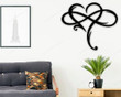 Metal Heart Infinity Sign, Custom Metal Wall Art, Unique Home Decor, Metal Wall Hanger Art, Custom Decor For Home, Housewarming Gift Realtor