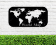 Metal World Map, World Map, Metal Wall Decor, Metal Wall Art, Steel World Map, World Map Interior, Weltkarte, Carte Du Monde Metal, Metall