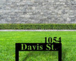 Lawn Address Sign, Monogram Metal Sign, Custom Address Sign, Address Sign, Personalized Metal Yard Art, Metal Address Plaque for Yard, Front