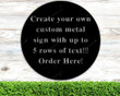 Metal Signs Custom, Personalized Metal Sign, Metal Signs Personalized, Customized Metal Signs, Custom Metal Sign, Custom Signs, Metal Sign