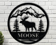 Metal Moose Sign, Personalize Moose Metal Sign, Last name Moose Sign for Outdoor, Personalize Metal Sign, Outdoor Name, Outdoor Name Sign
