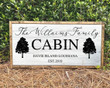 Custom cabin signs-personalized cabin sign for cabin gifts-cabin art-cabin decor-family cabin sign-wall sign