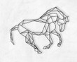 Geometric Horse | Horse Art | Nursery Art | Kids Room Art | Cowboy Nursery