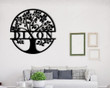 Custom Last Name Sign, Personalized Tree of Life Metal Sign, Metal Wall Art, Door Hanger, Housewarming Gift, Custom Sign for Family