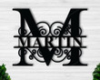 Last Name Metal Sign, Family Name Sign, Personalized Metal Wall Decor, Housewarming Gift, Welcome Sign for Front Porch, Metal Monogram Sign