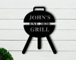 Personalized BBQ Sign, Grilling Gifts Signs Personalized, Outdoor Kitchen Metal Sign,Grill Gifts for Dad Personalized Metal sign for Outdoor
