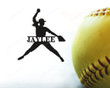 Fast pitch, softball lovers, personalized softball metal sign