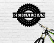 Bicycle chain name, bike chain, garage sign, Metal wall art, Personalized Name, Steel Art, Powder coated, handmade