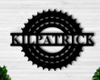 Bicycle chain name, bike chain, garage sign, Metal wall art, Personalized Name, Steel Art, Powder coated, handmade