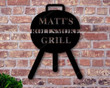 Custom BBQ Sign, Grilling Gifts Signs Personalized, Outdoor Kitchen Metal Sign,Grill Gifts for Dad Personalized Metal sign for Outdoor